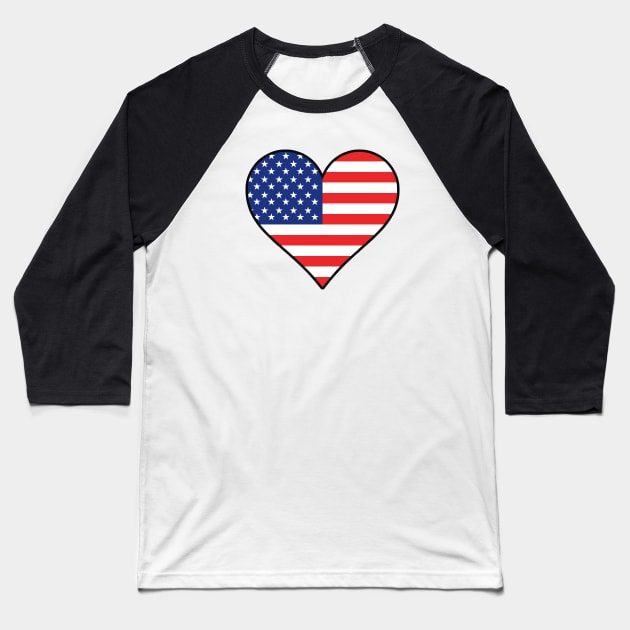 I Love America Baseball T-Shirt by dustbrain